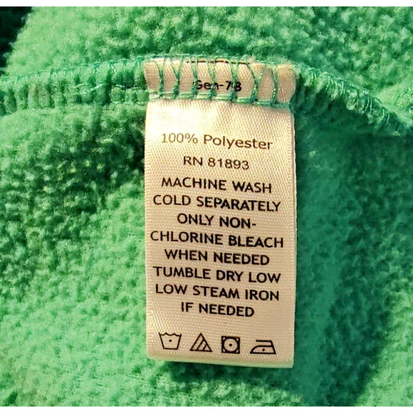 D & Co. Woman Green Fleece Tunic Top Size M Cowl Neck Slits Stretch Soft Cozy - Picture 7 of 7